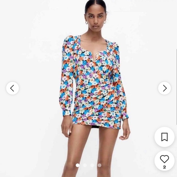 Zara Dresses & Skirts - Nwt ZARA Floral Mini Dress size XS